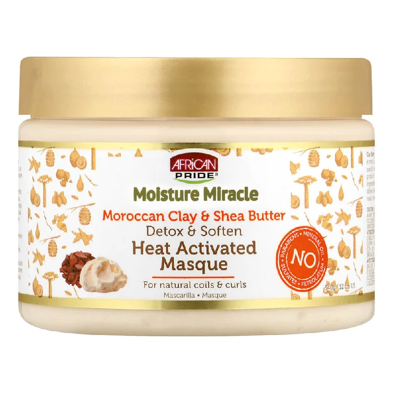 African Pride Moisture Miracle Heat Activated Mask- Moroccan Clay and Shea Butter