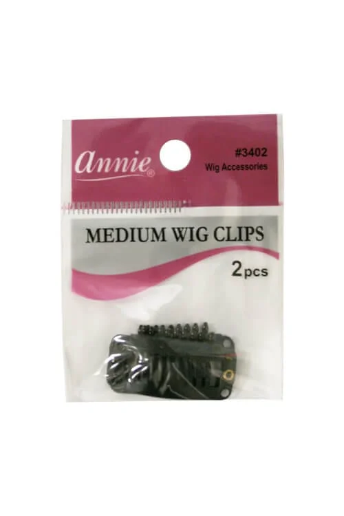 full coverage wigs for protecting hair loss -Annie #3402 Black Medium Wig Clips 2 ct