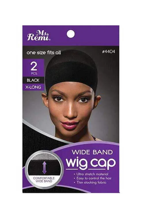 curly wigs for natural-looking texture -Annie Extra Long Wide Band Black Wig Cap #4404