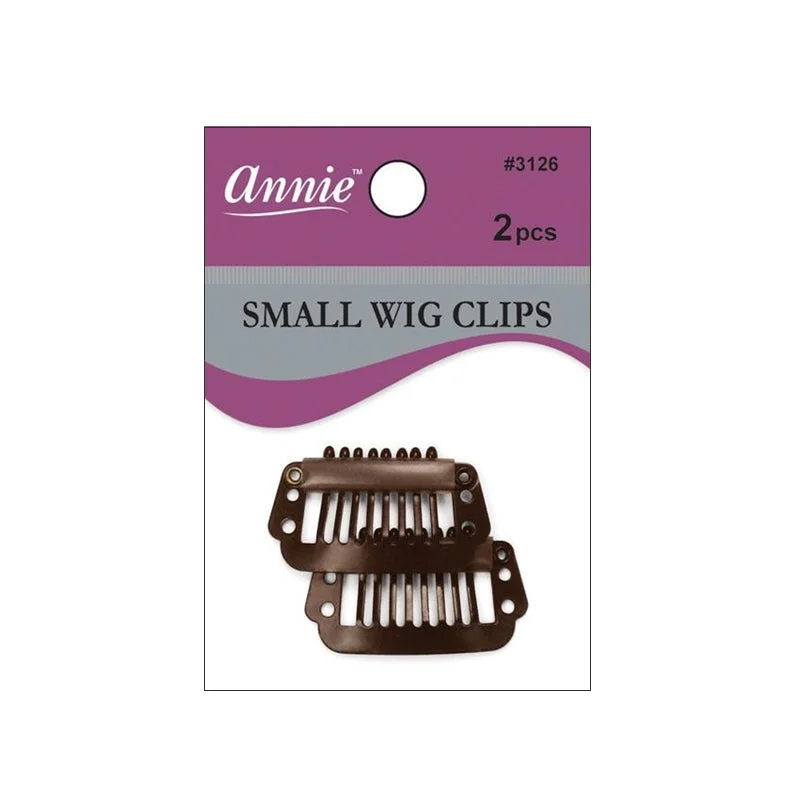 braided wigs for easy protective hairstyles -ANNIE Wig Clip Small Brown 2pcs #03126