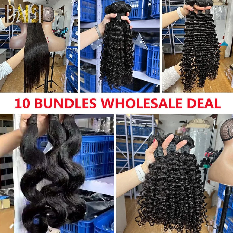 straight wigs for sleek and elegant looks -Baisi 10PCS 10A Bundles $499 Wholesale Deal