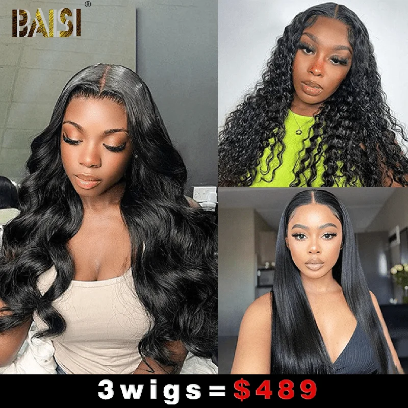 short curly wigs for professional looks -Baisi 3 HD Wigs Wholesale Deal