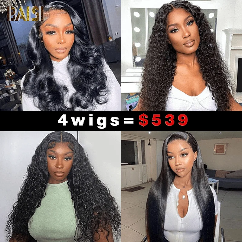 adjustable wigs for perfect fit and comfort -Baisi 4 Wigs Wholesale Deal