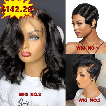 wigs for cancer patients with easy application -BAISI 3 Wigs Combo Flash Deal 3