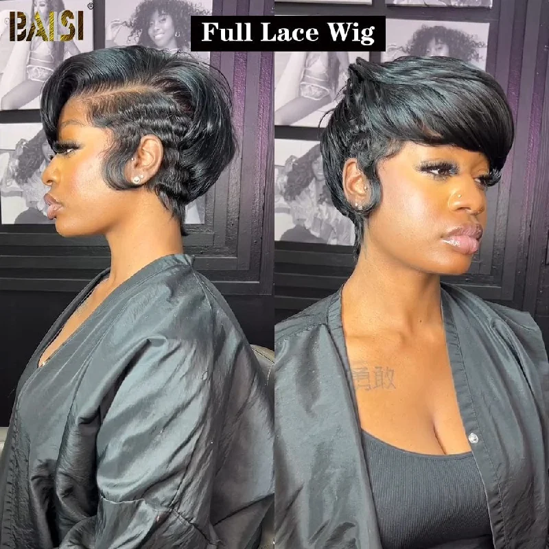 natural blonde wigs for light and airy style -BAISI Sexy Full Lace Style Wig