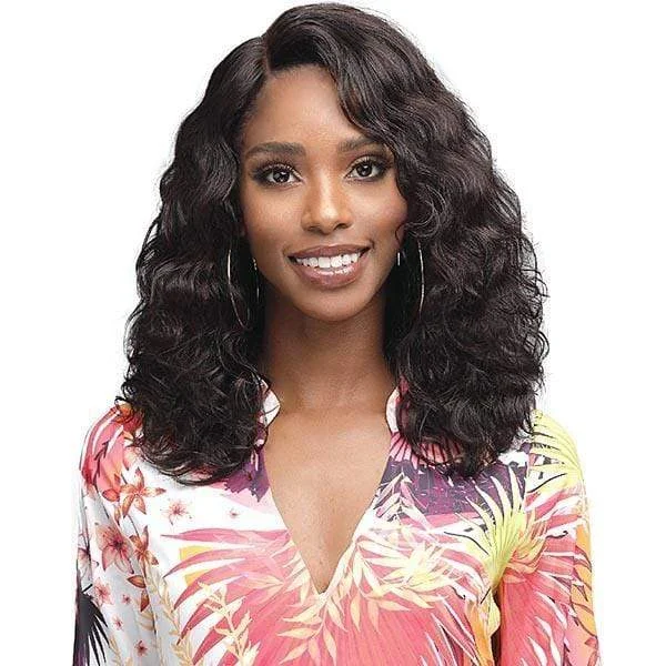 affordable wigs with free shipping -Bobbi Boss 100% Remi Hair 4.5" Deep Part Lace Front Wig - MHLF905 AMERIE - Clearance