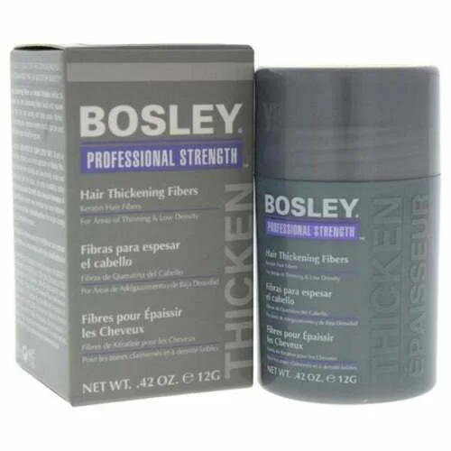 treatment for curly hair and split ends-Bosley Hair Thickening Fibers - Dark  Brown - 0.42 oz