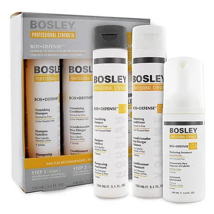 soothing scalp treatment for dryness-Bosley Professional Strength Bos Defense Kit Normal to Fine Color-Treated  Hair