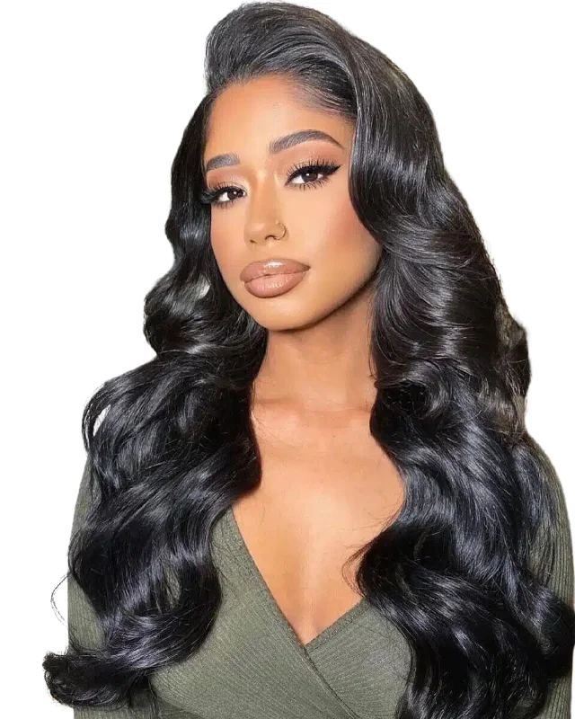 short wavy wigs for stylish looks -Brazilian Bodywave Lace Front Wig