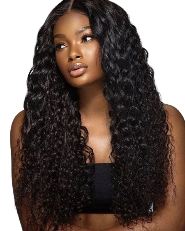 comfortable full lace wigs for long wear -Brazilian Deepwave Lace Front Wig