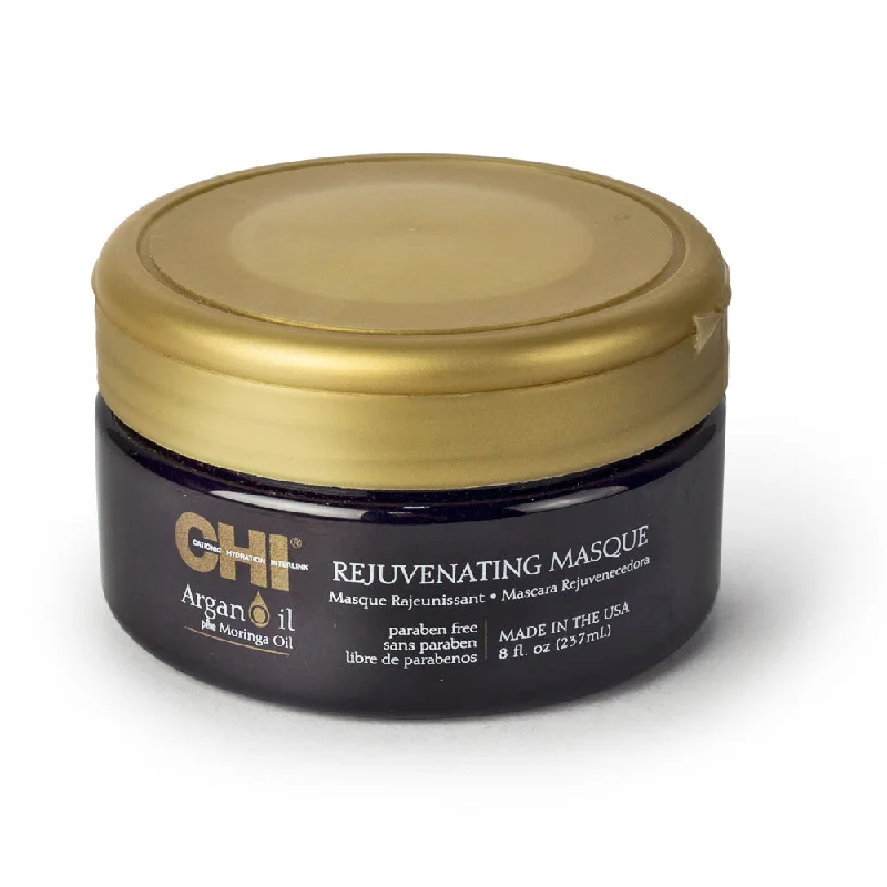 moisturizing hair products for thick curls-Chi Argan Oil Plus Moringa Oil Rejuvenating Mask 8 oz