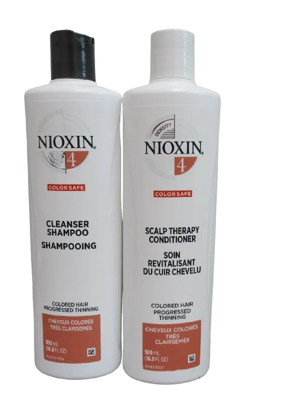 Nioxin System 4 Cleanser and Scalp Therapy Color Safe 16.9 oz Duo