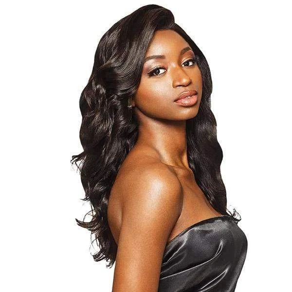 soft synthetic wigs for gentle touch -Outre Mytresses Black Label 360 Hand-Tied All-Around Lace Wig - NATURAL LOOSE BODY