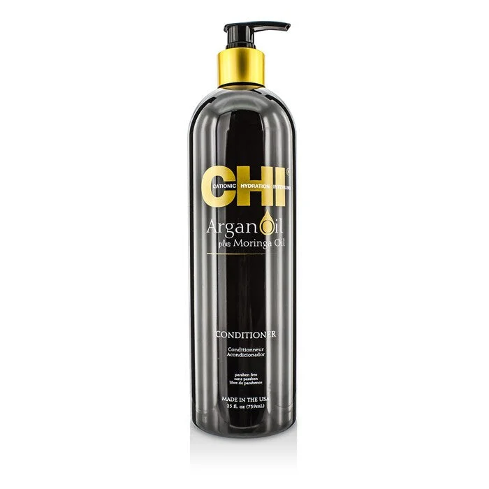 organic leave-in conditioner for dry hair-CHI Argan Oil Plus Moringa Oil Conditioner - Paraben Free 739ml/25oz