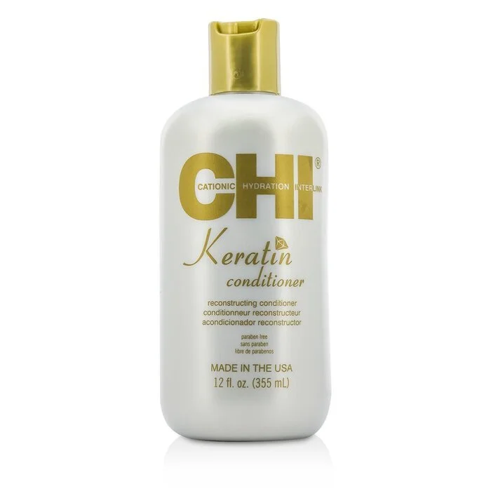 moisturizing products for dry, damaged curls-CHI Keratin Conditioner Reconstructing Conditioner 355ml/12oz