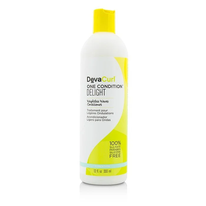 strengthening hair products for thin hair-DevaCurl One Condition Delight (Weightless Waves Conditioner - For Wavy Hair) 355ml/12oz