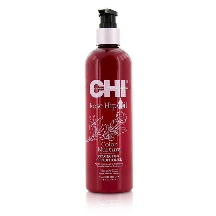 moisturizing hair care for bleached hair-CHI Rose Hip Oil Color Nurture Protecting Conditioner 340ml/11.5oz