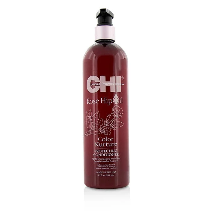 daily conditioner for curly hair-CHI Rose Hip Oil Color Nurture Protecting Conditioner 739ml/25oz