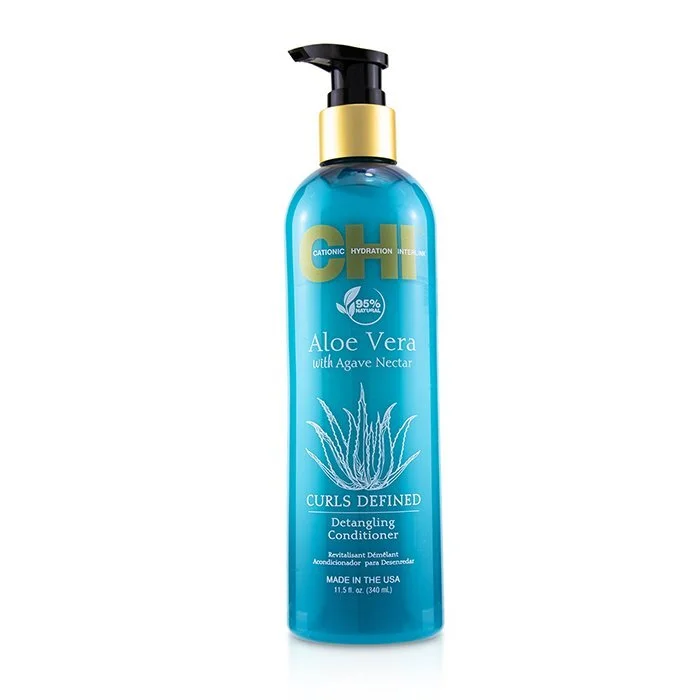 best products for dry scalp and hair-CHI Aloe Vera with Agave Nectar Curls Defined Detangling Conditioner 340ml/11.5oz