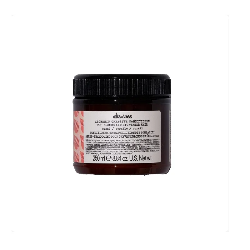 moisture-boosting conditioner for curls-Davines Alchemic Coral Conditioner