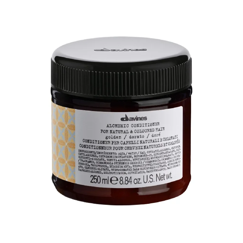 hair care for damaged and frizzy hair-Davines Alchemic Golden Conditioner