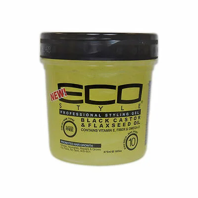 Eco styler Black castor & Flaxseed Oil styling Gel 16oz