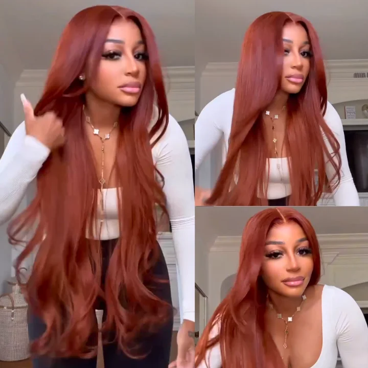 full lace wigs for everyday wear -Extra 60% OFF |Body Wave Glueless Reddish Brown Wear Go 6*4 Lace Closure Wigs Flash Sale