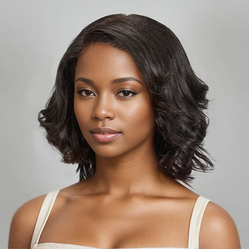 elegant wigs for upscale events and occasions -New 9x6 Glueless Classic Wavy Bob Wig