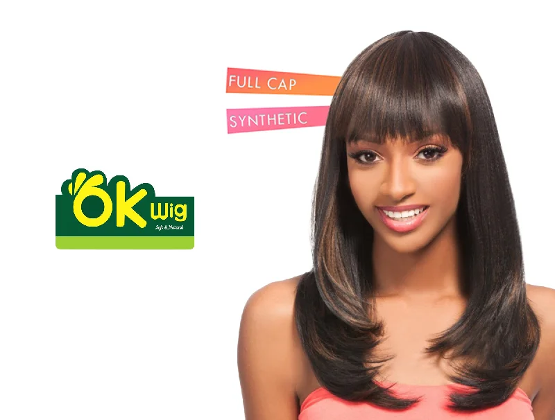 stylish wigs for casual and formal events -HAIR TOPIC OKWIG FULL CAP 010