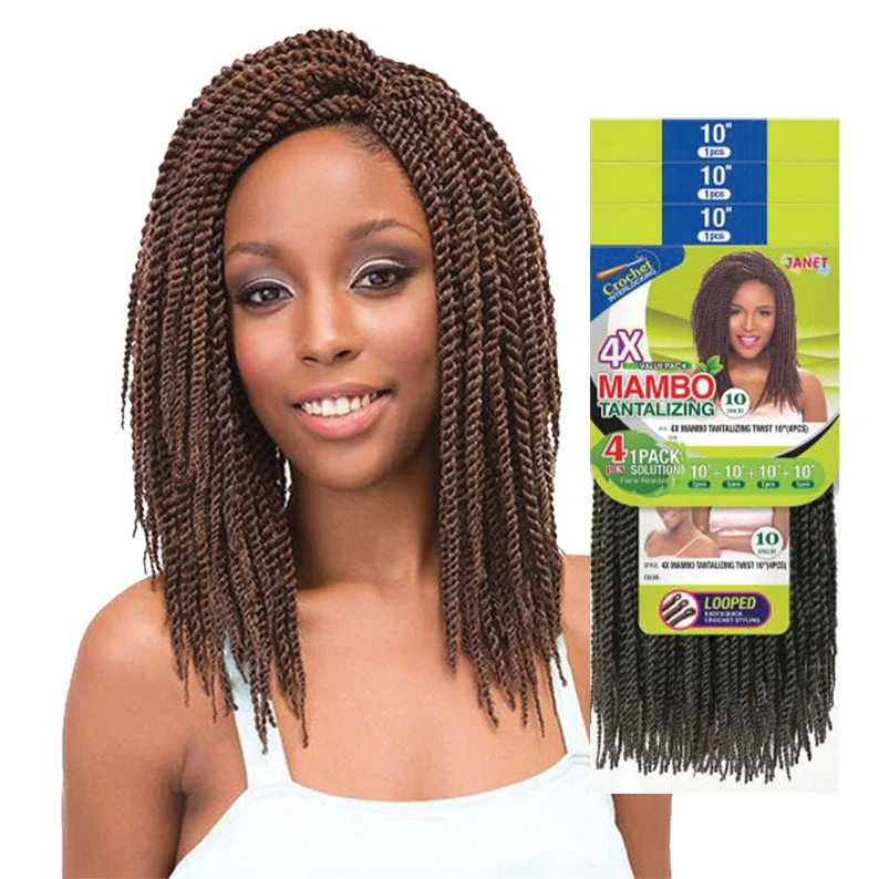 voluminous curly wigs for fun and elegant look -JANET 4X Mambo Tantalizing Twist Braid 4pcs