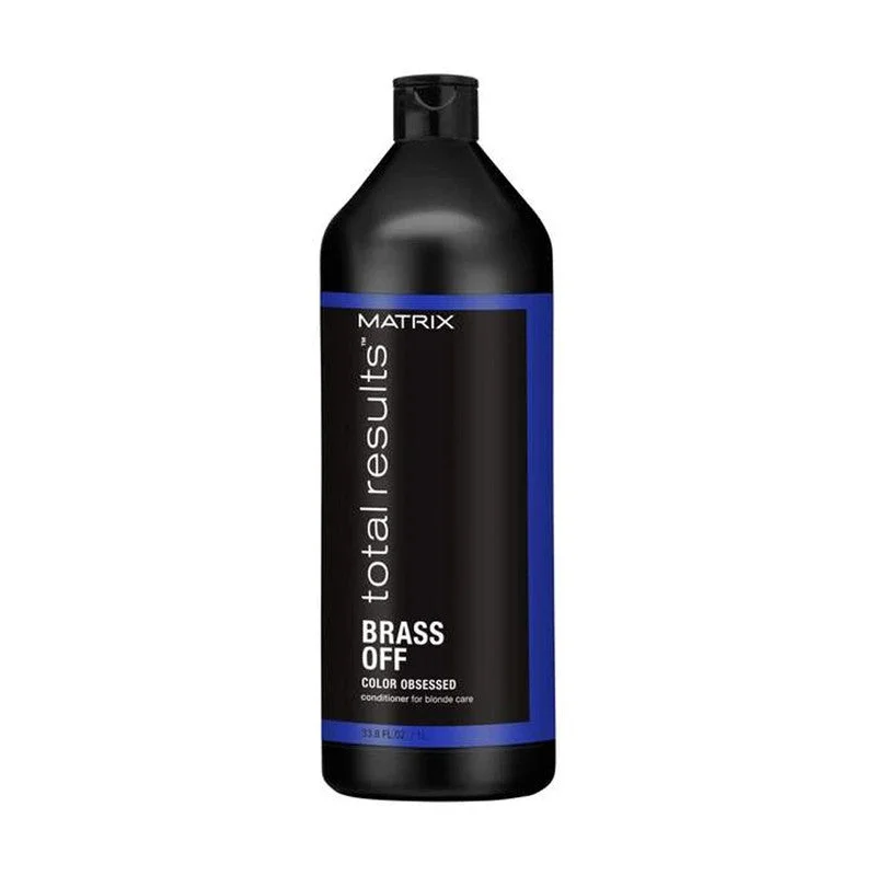 hair mask for shiny and smooth hair-Matrix Total Results Brass Off Brass Off Conditioner 1L