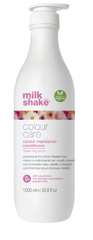 repairing serum for dry hair-Milkshake color maintainer conditioner flower 1 Litre