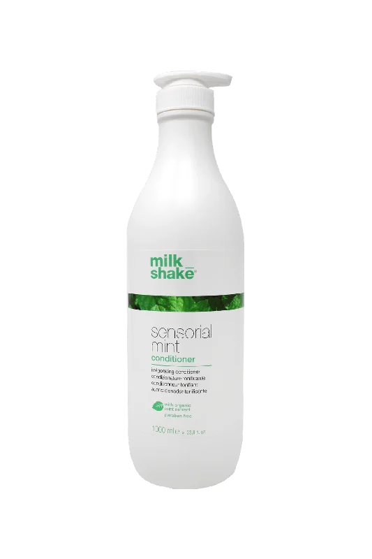 volume boosting shampoo for fine curls-Milkshake sensorial mint conditioner 1 Litre