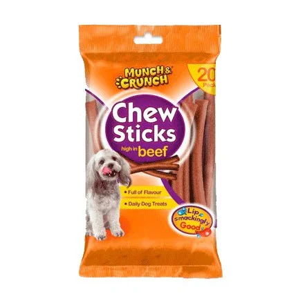 Munch Crunch Chew Sticks High In Beef