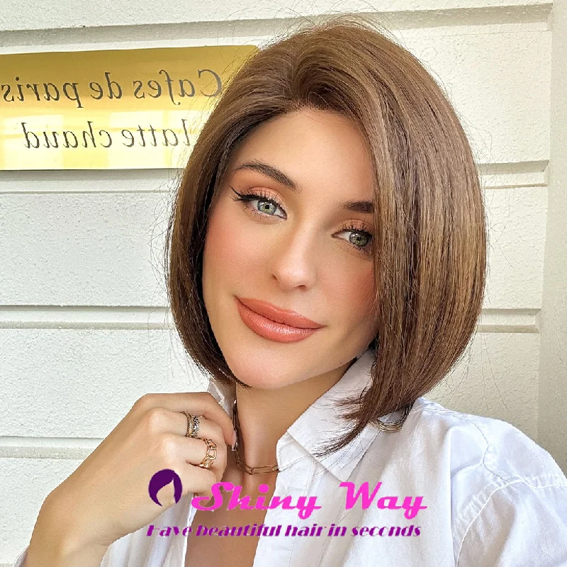 voluminous wigs for women with short hair -New Lace Wig SWL 368