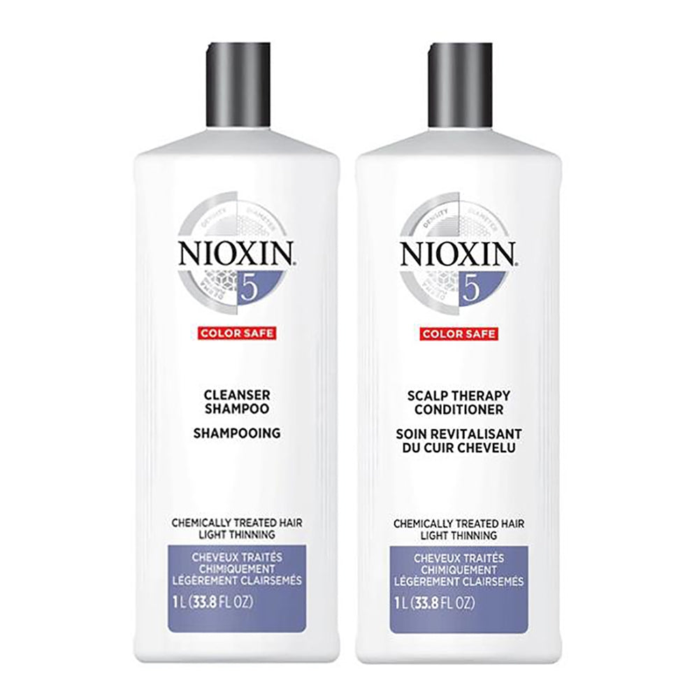 organic hair oil for hair growth-SEASONAL NIOXIN 3D CARE SYSTEM 5 - FOR CHEMICALLY TREATED HAIR WITH LIGHT THINNING 1L DUO