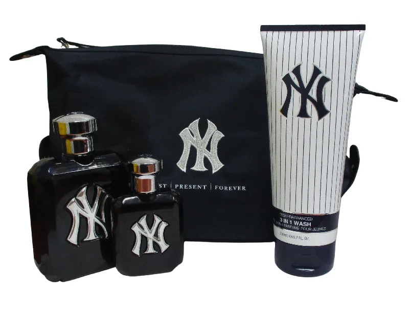 NY Yankees Travel Gift Kit EDT 3.4 oz -3 In 1 Wash 6.7 oz