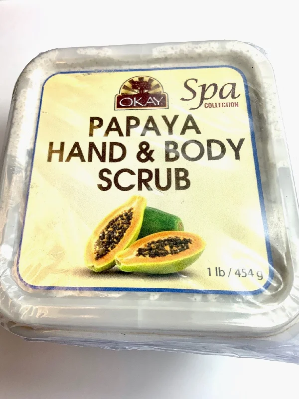 OKAY.Papaya Foot HAND & BODY Scrub - Contains Rejuvenating Enzymes That Promote Healthy Skin- Thoroughly Exfoliates Rough Skin On The Feet, Leaving Feet Velvety Soft & Renewed