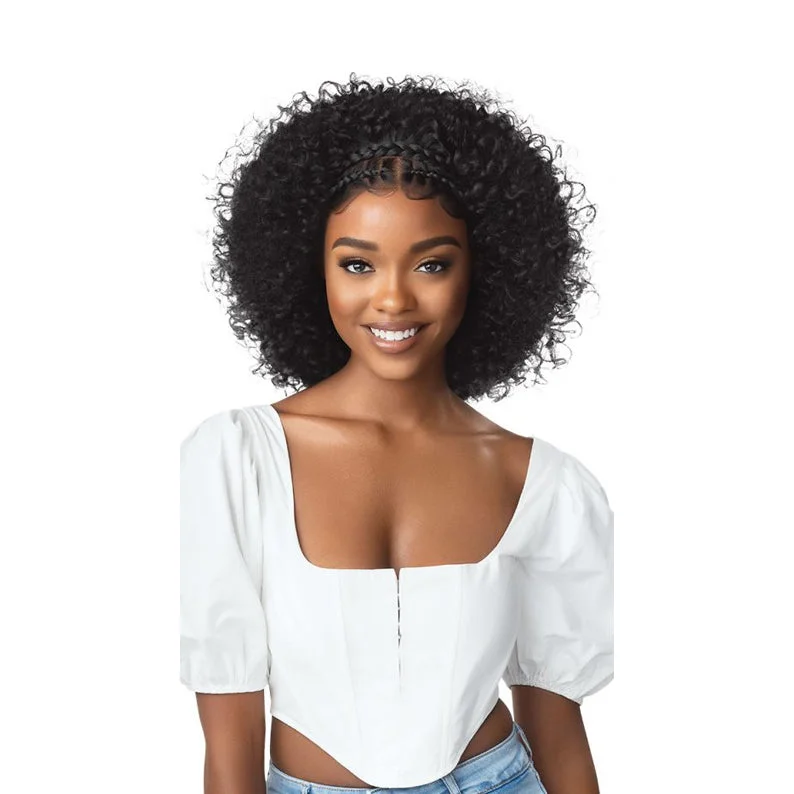 voluminous curly wigs for beach waves -OUTRE 13X2 Lace Frontal Wig - HALO STITCH BRAID 14"