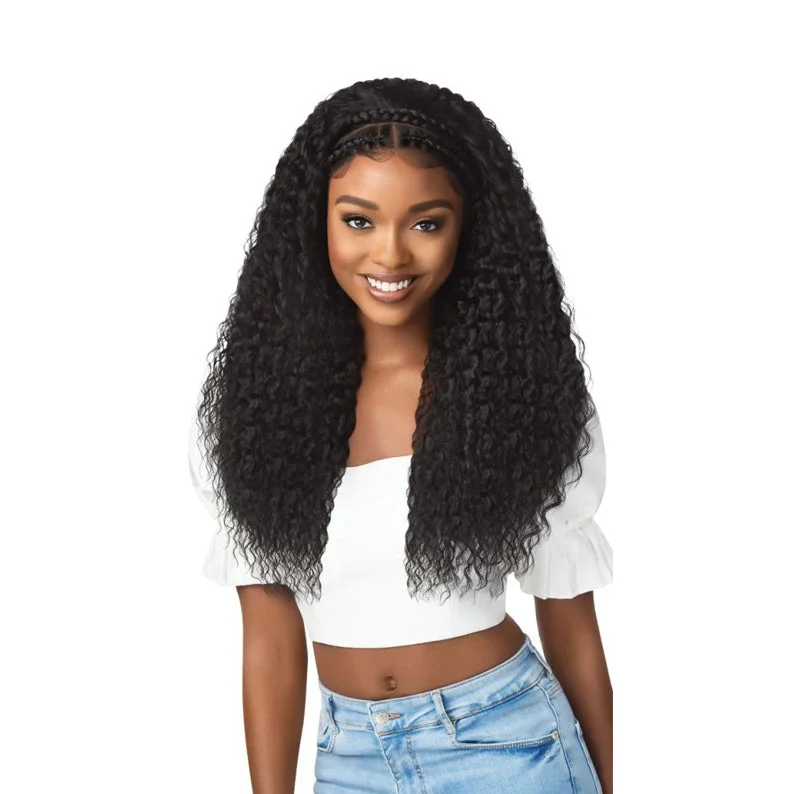 curly bob wigs for trendy and voluminous styles -OUTRE 13X2 Lace Frontal Wig HALO STITCH BRAID 26"