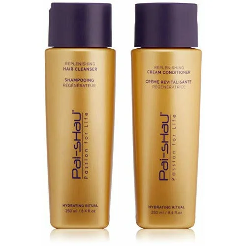 hydrating shampoo for dull hair-Pai-Shau Replenishing Cleanser and Conditioner Set