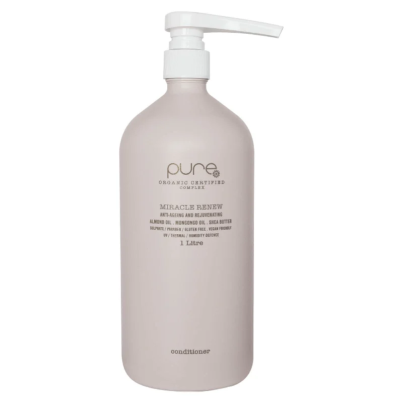 keratin-infused hair mask for smoothness-PURE MIRACLE RENEW CONDITIONER 1LT