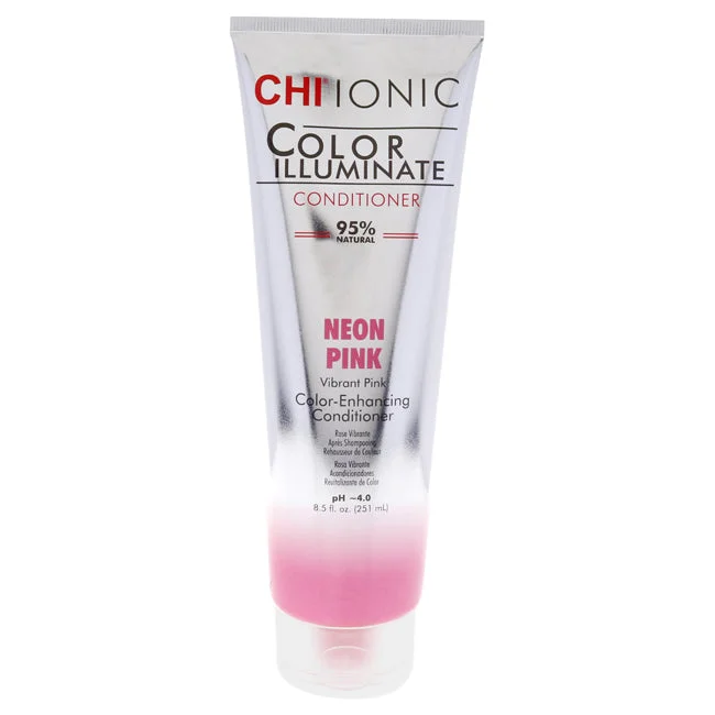 best treatment for dry, damaged curls-CHI Ionic Color Illuminate Conditioner - Neon Pink by CHI for Unisex - 8.5 oz Conditioner