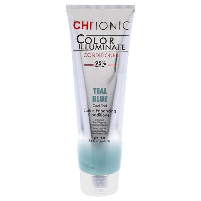 repairing oil for hair ends-CHI Ionic Color Illuminate - Teal Blue Conditioner by CHI for Unisex - 8.5 oz Conditioner