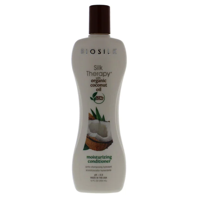 natural treatment for thinning hair-Biosilk Silk Therapy with Coconut Oil Moisturizing Conditioner by Biosilk for Unisex - 12 oz Conditioner