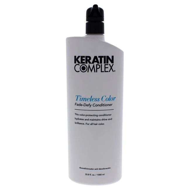 keratin mask for frizz-free curls-Keratin Complex Timeless Color Fade-Defy Conditioner by Keratin Complex for Unisex - 33.8 oz Conditioner