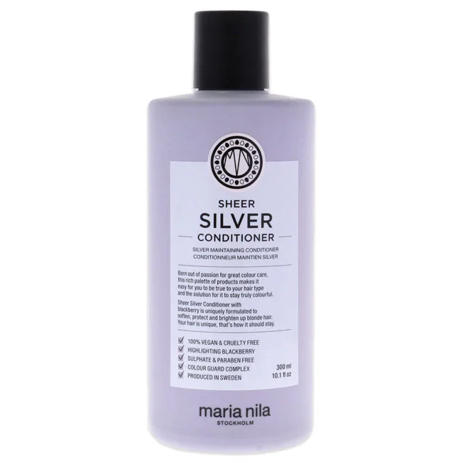 moisturizing hair mask for curly hair-Maria Nila Sheer Silver Conditioner by Maria Nila for Unisex - 10.1 oz Conditioner