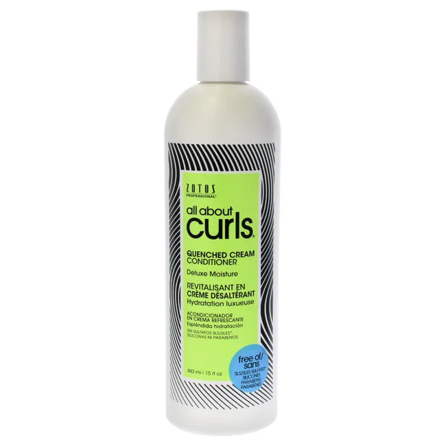 deep treatment mask for hair repair-All About Curls Quenched Cream Conditioner by All About Curls for Unisex - 15 oz Conditioner