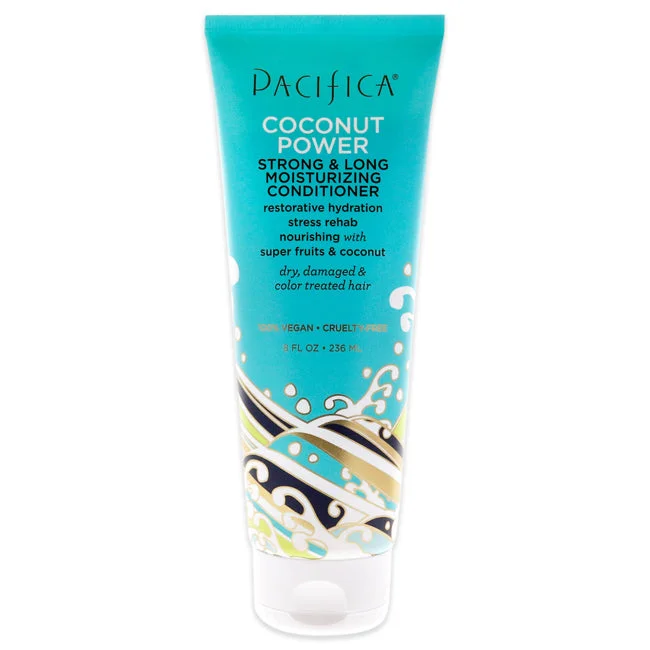 leave-in conditioner for easy styling-Pacifica Strong and Long Moisturizing Conditioner - Coconut Power by Pacifica for Women - 8 oz Conditioner