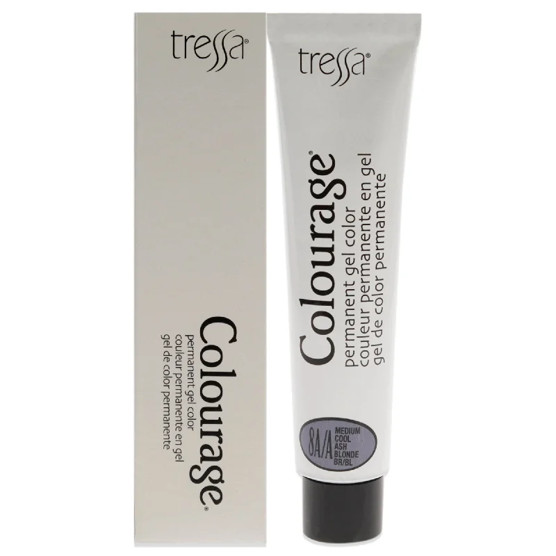 anti-frizz treatment for curly hair-Tressa Colourage Permanent Gel Color - 8AA Medium Cool Ash Blonde by Tressa for Unisex - 2 oz Hair Color